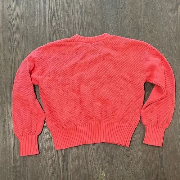 GAP Mix-Stitch Crew Neck Sweater Coral - Size M - Picture 8 of 10